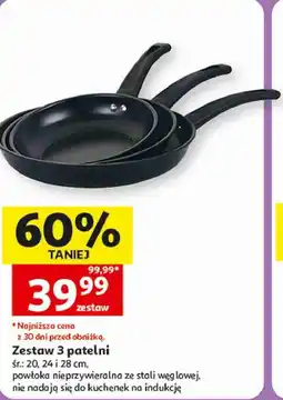Auchan Zestaw 3 patelni oferta