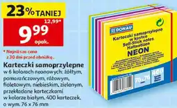 Auchan Karteczki samoprzylepne DONAU neon oferta