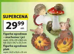 Auchan Figurka ogrodowa muchomor i jeż lub ptak oferta