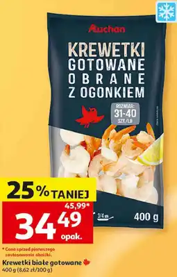 Auchan Krewetki białe gotowane oferta