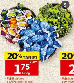 Auchan Cukierki lodowe, mleczne, kukułki, kapitańskie, espresso, tutti frutti lub eukaliptus oferta