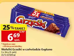Auchan Wafelki Grześki w czekoladzie Goplana oferta