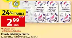 Auchan Chusteczki higieniczne Auchan 10 x 10 szt oferta