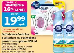Auchan Ambi Pur Odświeżacz z wkładem lub odświeżacz powietrza w sprayu oferta