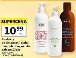 Auchan Produkty do pielęgnacji ciała: mus, mleczko, masło, balsam Ziaja oferta