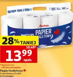 Auchan Auchan Papier toaletowy 4-warstwowy oferta