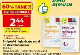 Auchan Podpaski higieniczne maxi na dzień lub na noc Auchan oferta