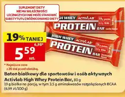Auchan Baton białkowy dla sportowców i osób aktywnych Activlab High Whey Protein Bar oferta
