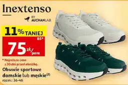 Auchan Obuwie sportowe damskie lub męskie Inextenso oferta