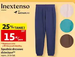 Auchan Spodnie dresowe dziecięce Inextenso oferta