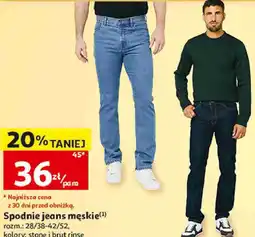 Auchan Inextenso Spodnie jeans męskie oferta