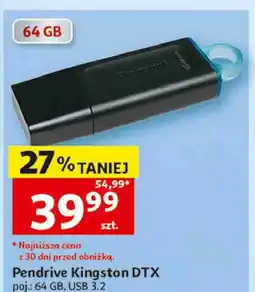 Auchan Pendrive Kingston DTX poj.: 64 GB, USB 3.2 oferta