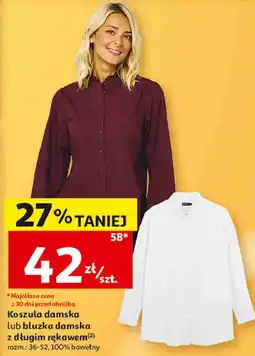 Auchan Koszula damska lub bluzka damska z długim rękawem oferta