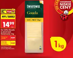 Biedronka Ser żółty Gouda w plastrach Światowid oferta