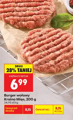 Biedronka Burger wołowy Kraina Mięs oferta