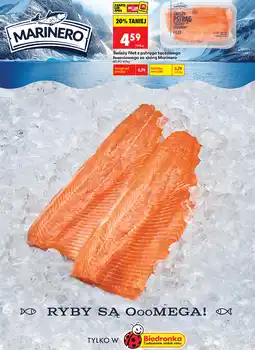Biedronka Świeży filet z pstrąga tęczowego łososiowego ze skórą Marinero oferta