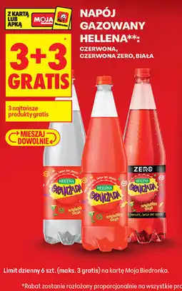 Biedronka Hellena Napój gazowany czerwona, czerwona zero, biała oferta