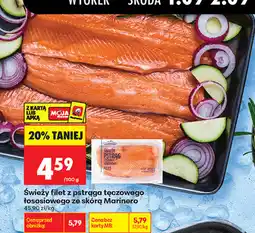 Biedronka Świeży filet z pstrąga tęczowego łososiowego ze skórą Marinero oferta