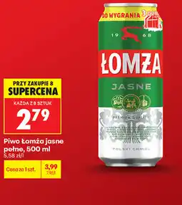 Biedronka Piwo Łomża jasne pełne oferta