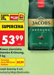 Biedronka Kawa ziarnista Jacobs Krönung oferta