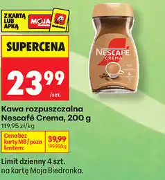 Biedronka Kawa rozpuszczalna Nescafé Crema oferta