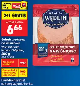 Biedronka Schab wędzony na wiśniowo w plastrach Kraina Wędlin oferta