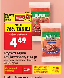 Biedronka Szynka Alpen Delikatessen oferta