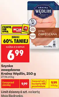 Biedronka Szynka zawędzana Kraina Wędlin oferta