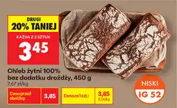 Biedronka Chleb żytni 100% bez dodatku drożdży oferta