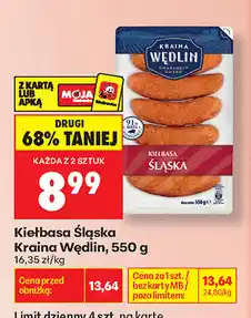 Biedronka Kiełbasa Śląska Kraina Wędlin oferta