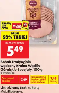 Biedronka Schab tradycyjnie wędzony Kraina Wędlin Góralskie Specjały oferta