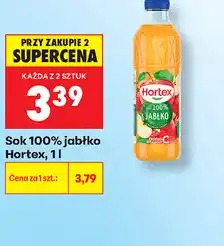 Biedronka Sok 100% jabłko Hortex oferta