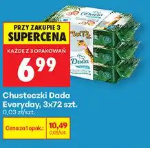 Biedronka Chusteczki Dada Everyday, 3x72 szt oferta