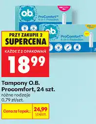 Biedronka Tampony O.B. Procomfort, 24 szt oferta