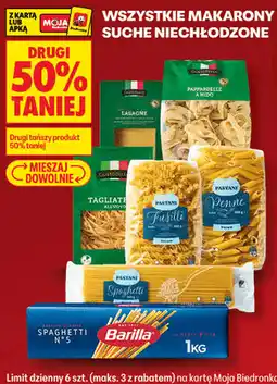 Biedronka Wszystkie makarony suche niechłodzone Gustobello, Pastani, Barilla oferta