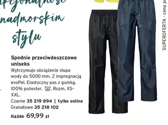 Spodnie przeciwdeszczowe uniseks