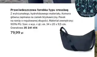 Przeciwdeszczowa torebka typu crossbag