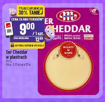Ser cheddar w plastrach Mlekovita
