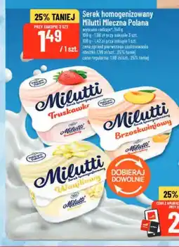 Polomarket Serek homogenizowany truskawkowy Milutti Mleczna Polana oferta
