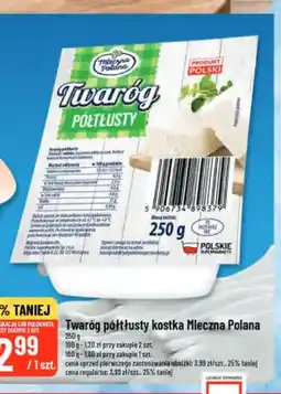 Polomarket Twaróg półtłusty kostka Mleczna Polana oferta