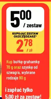 Polomarket Zestaw bułka grahamka + szynka od szwagra Krakus oferta