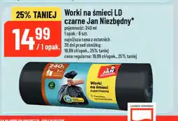 Polomarket Worki na śmieci LD czarne 240 l Jan Niezbędny oferta