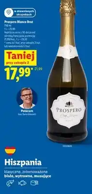 Lidl Wino musujące Prospero Blanco Brut oferta