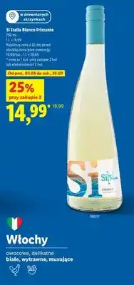Lidl Wino musujące Si Italia Bianco Frizzante oferta