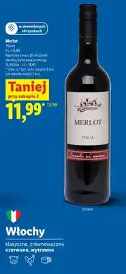 Lidl Wino czerwone wytrawne Merlot Casale ai Campi oferta