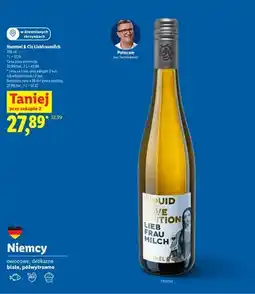 Lidl Wino białe półwytrawne Hammel & Cie Liebfraumilch oferta