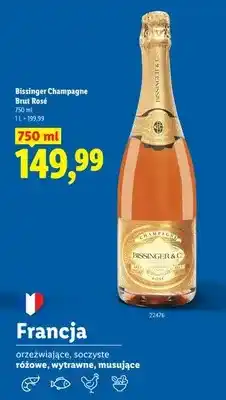 Lidl Wino musujące Szampan Bissinger Champagne Brut Rosé oferta