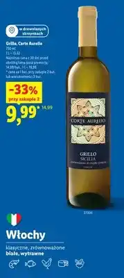 Lidl Wino białe Grillo Corte Aurelio oferta