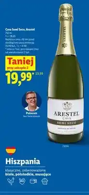 Lidl Wino musujące Cava semi seco Arestel oferta