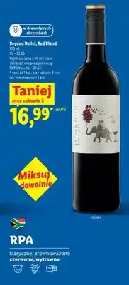 Lidl Wino czerwone Beyond Belief Red Blend oferta
